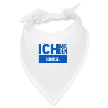 damit komme ich rein - Bandana - Weiß - Vorne