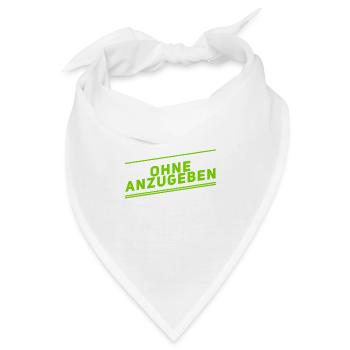 ich mag keine Angeber - Bandana - Weiß - Vorne