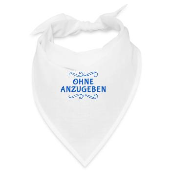 ich mag keine Angeber - Bandana - Weiß - Vorne