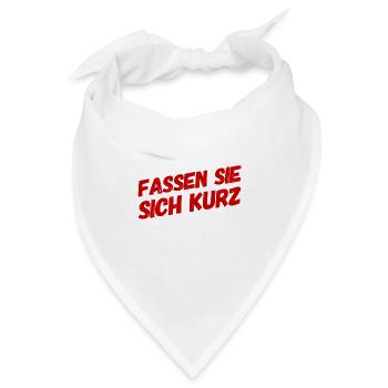 weniger ist mehr - Bandana - Weiß - Vorne