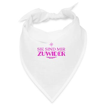 ich lehne sie ab - Bandana - Weiß - Vorne