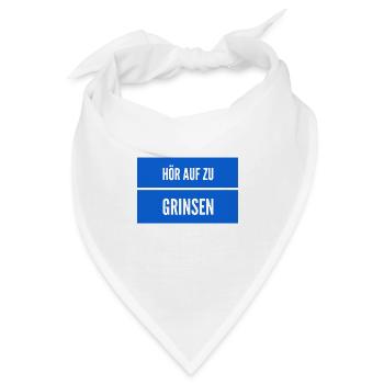 lass das grinsen - Bandana - Weiß - Vorne