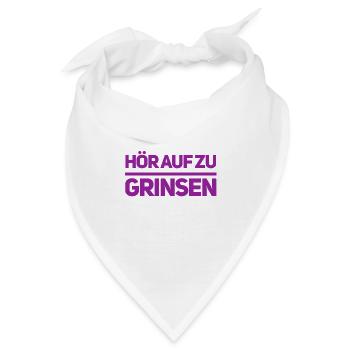 stop das grinsen - Bandana - Weiß - Vorne