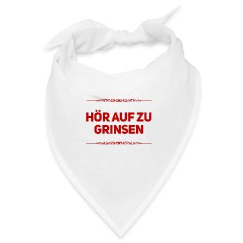 dein grinsen nervt - Bandana - Weiß - Vorne