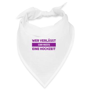 von einer Hochzeit verschwinden - Bandana - Weiß - Vorne