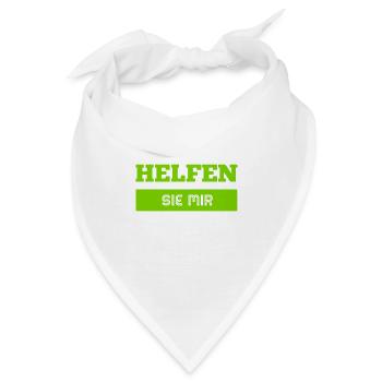 helfen sie mir - Bandana - Weiß - Vorne