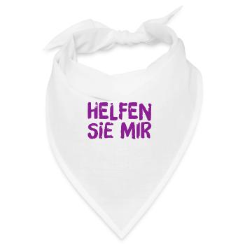 ich brauche Hilfe - Bandana - Weiß - Vorne