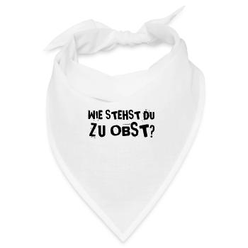 Etwas Obst? - Bandana - Weiß - Vorne