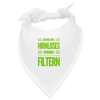 viele reden Unsinn - Bandana - Weiß - Vorne