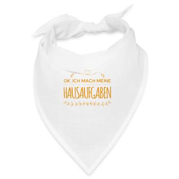 ich kümmere mich um die Hausaufgaben - Bandana - Weiß - Vorne