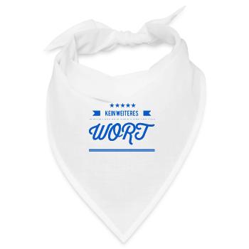 halt den Mund - Bandana - Weiß - Vorne