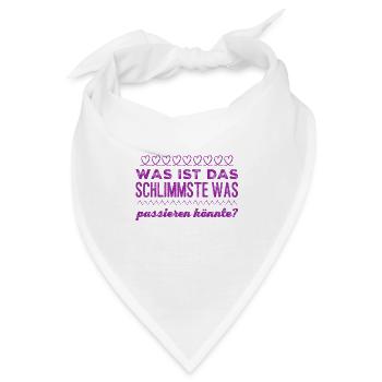 was ist das schlimmste? - Bandana - Weiß - Vorne