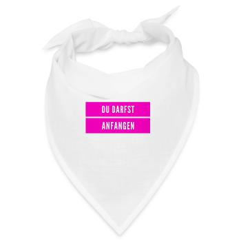 fang ruhig an - Bandana - Weiß - Vorne