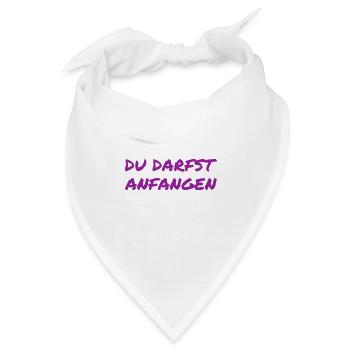 du darfst starten - Bandana - Weiß - Vorne