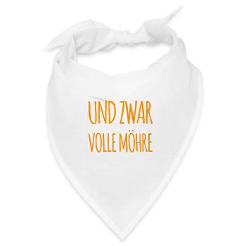 volle Möhre - Bandana - Weiß - Vorne
