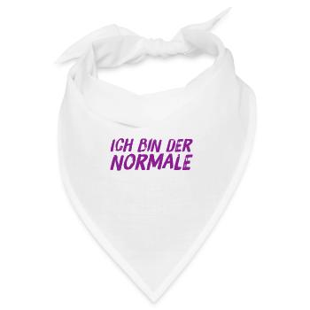 einfach normal - Bandana - Weiß - Vorne