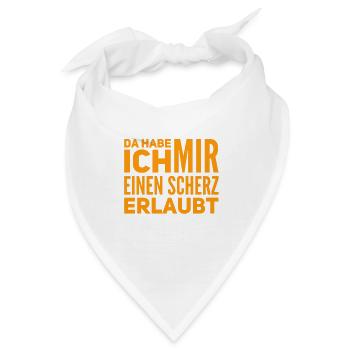 Scherze gehen immer - Bandana - Weiß - Vorne