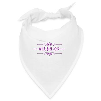 wer bin ich nur? - Bandana - Weiß - Vorne