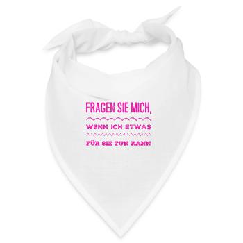 kann ich ihnen helfen - Bandana - Weiß - Vorne