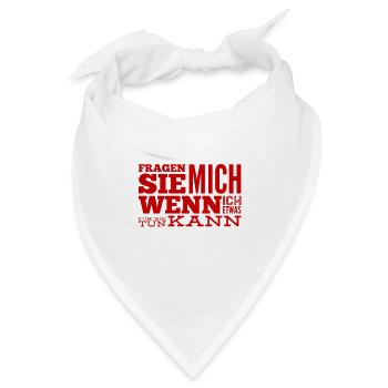 darf ich ihnen helfen - Bandana - Weiß - Vorne