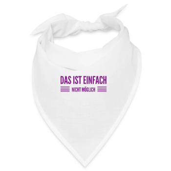 ich kann es nicht fassen - Bandana - Weiß - Vorne
