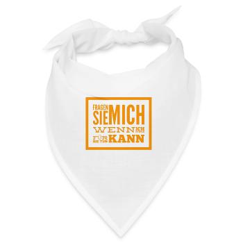 möchten Sie meine Hilfe - Bandana - Weiß - Vorne