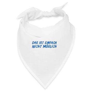 ich kann es nicht glauben - Bandana - Weiß - Vorne