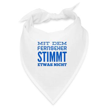 der Fernseher ist kaputt - Bandana - Weiß - Vorne