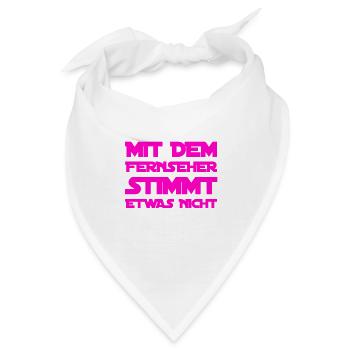 der Fernseher verhält ich merkwürdig - Bandana - Weiß - Vorne