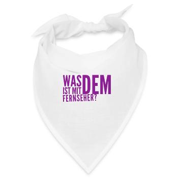 was ist mit dem Fernseher - Bandana - Weiß - Vorne
