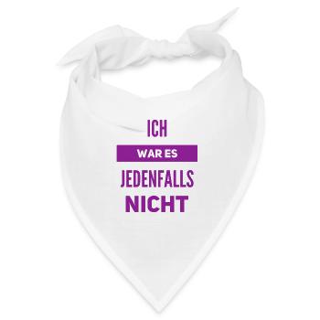 mich trifft keine Schuld - Bandana - Weiß - Vorne
