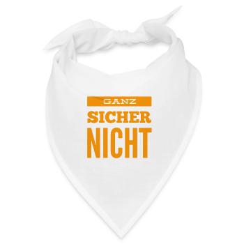 ich bin mir sicher - Bandana - Weiß - Vorne