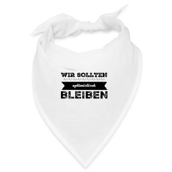 positiv denken - Bandana - Weiß - Vorne