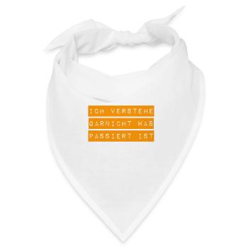 ich verstehe kein Wort - Bandana - Weiß - Vorne