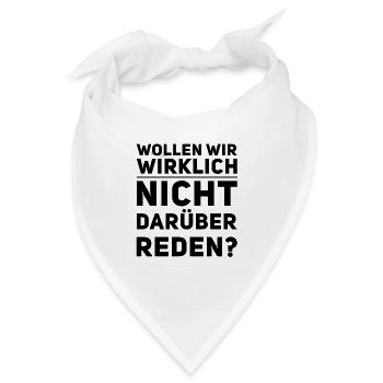 reden wir darüber - Bandana - Weiß - Vorne