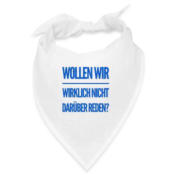 darüber reden - Bandana - Weiß - Vorne