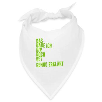 keinen Bock mehr - Bandana - Weiß - Vorne