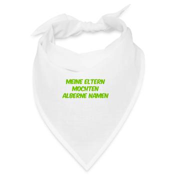 mein Name ist albern - Bandana - Weiß - Vorne