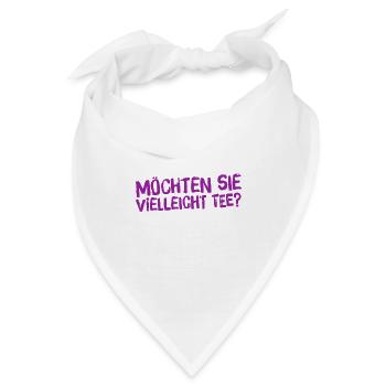 wie sieht es mit Tee aus? - Bandana - Weiß - Vorne