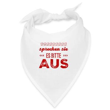 sagen sie es laut - Bandana - Weiß - Vorne