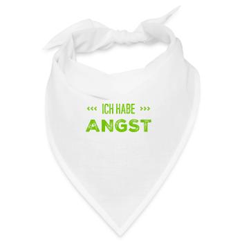 ich fühle Angst - Bandana - Weiß - Vorne