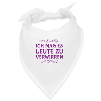 ich mag es Leute zu verwirren - Bandana - Weiß - Vorne