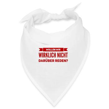 sprechen wir miteinander - Bandana - Weiß - Vorne