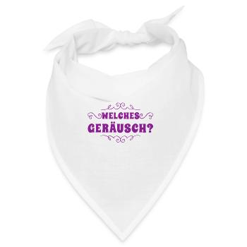 war da ein Geräusch? - Bandana - Weiß - Vorne