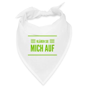 klären sie mich auf - Bandana - Weiß - Vorne