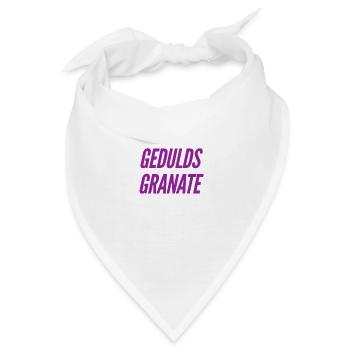 Geduld ist mein Ding - Bandana - Weiß - Vorne