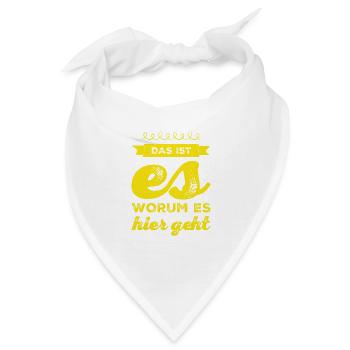 deshalb mache ich das - Bandana - Weiß - Vorne