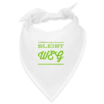 Abstand halten - Bandana - Weiß - Vorne