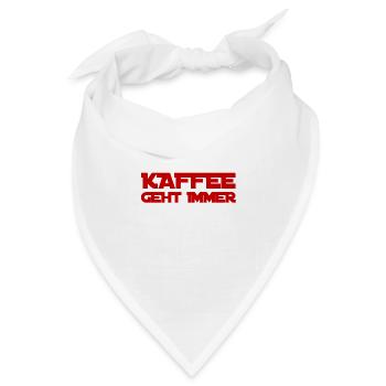 Kaffee ist wunderbar - Bandana - Weiß - Vorne