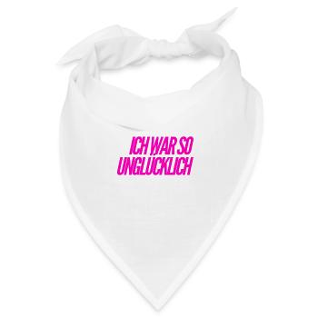 nun bin ich glücklich - Bandana - Weiß - Vorne